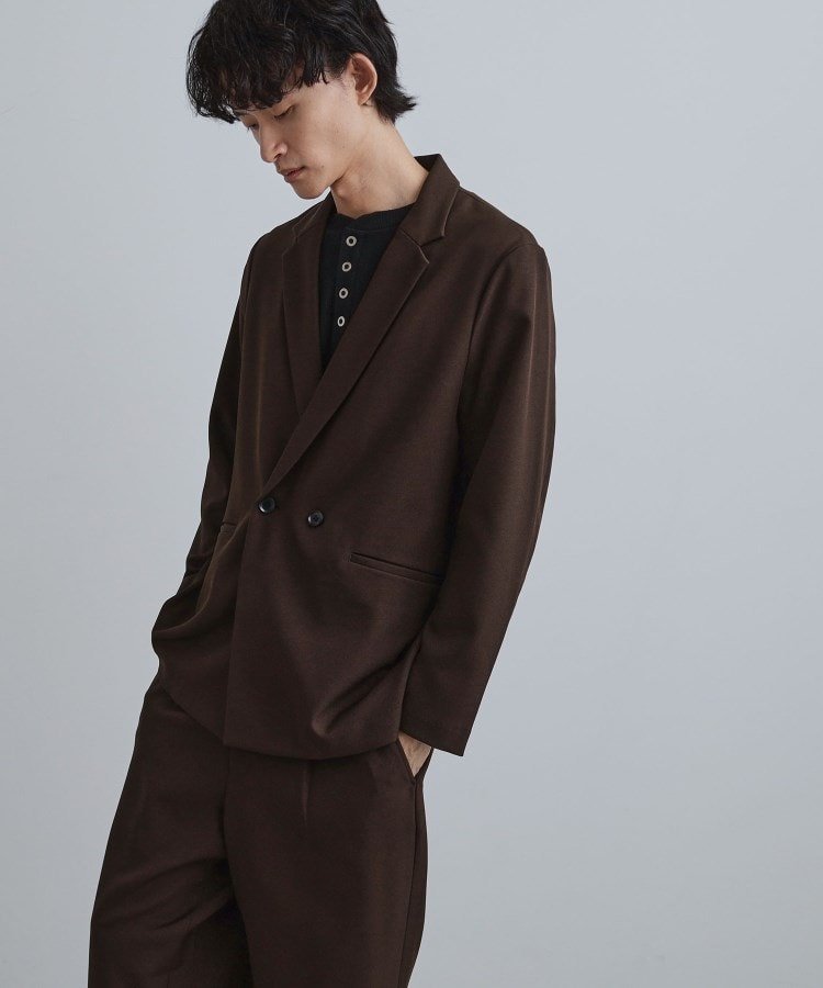 【ティーケー/tk TAKEO KIKUCHI / MEN】の【上下セット】オーバーシルエットセットアップ インテリア・キッズ・メンズ・レディースファッション・服の通販 founy(ファニー) 　ファッション　Fashion　メンズファッション　Fashion for Men　セットアップ　Matching Sets　インナー　Innerwear　ジャケット　Jacket, Outerwear　ストレッチ　Stretch, Stretchy Fabric　スマート　Smart, Elegant　セットアップ　Set-Up, Coordinated Outfit　ダブル　Double, Double-Breasted　テーパード　Tapered, Tapered Pants　トレンド　Trend, Trending Now　バランス　Balance, Style Balance　ポケット　Pocket, Pocket Detail　リラックス　Relax, Relaxed Fit　ルーズ　Loose, Oversized　再入荷　Restock / Back in Stock　夏　Summer　エレガント 上品　Elegant　ブラウン|ID: prp329100004715093 ipo3291000000034066158