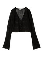 【リリーブラウン/Lily Brown】のセミシアーニットカーディガン 人気、トレンドファッション・服の通販 founy(ファニー) ファッション Fashion レディースファッション Fashion for Women トップス・カットソー Cut & Sew Tops ニット Knit Tops & Sweaters カーディガン・羽織り Layered Style Cardigans カーディガン Cardigan, Knitwear コンパクト Compact, Small Size スマート Smart, Elegant スリーブ Sleeve, Long Sleeve / Short Sleeve バランス Balance, Style Balance フレア Flare, Flared ボトム Bottoms, Lower Wear 夏 Summer 透かし Cut-Out, Lacework thumbnail BLK[009]|ID: prp329100004715096 ipo3291000000034066181