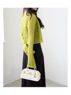 【リリーブラウン/Lily Brown】のセミシアーニットカーディガン 人気、トレンドファッション・服の通販 founy(ファニー) ファッション Fashion レディースファッション Fashion for Women トップス・カットソー Cut & Sew Tops ニット Knit Tops & Sweaters カーディガン・羽織り Layered Style Cardigans カーディガン Cardigan, Knitwear コンパクト Compact, Small Size スマート Smart, Elegant スリーブ Sleeve, Long Sleeve / Short Sleeve バランス Balance, Style Balance フレア Flare, Flared ボトム Bottoms, Lower Wear 夏 Summer 透かし Cut-Out, Lacework thumbnail GRN[024]|ID: prp329100004715096 ipo3291000000034066182