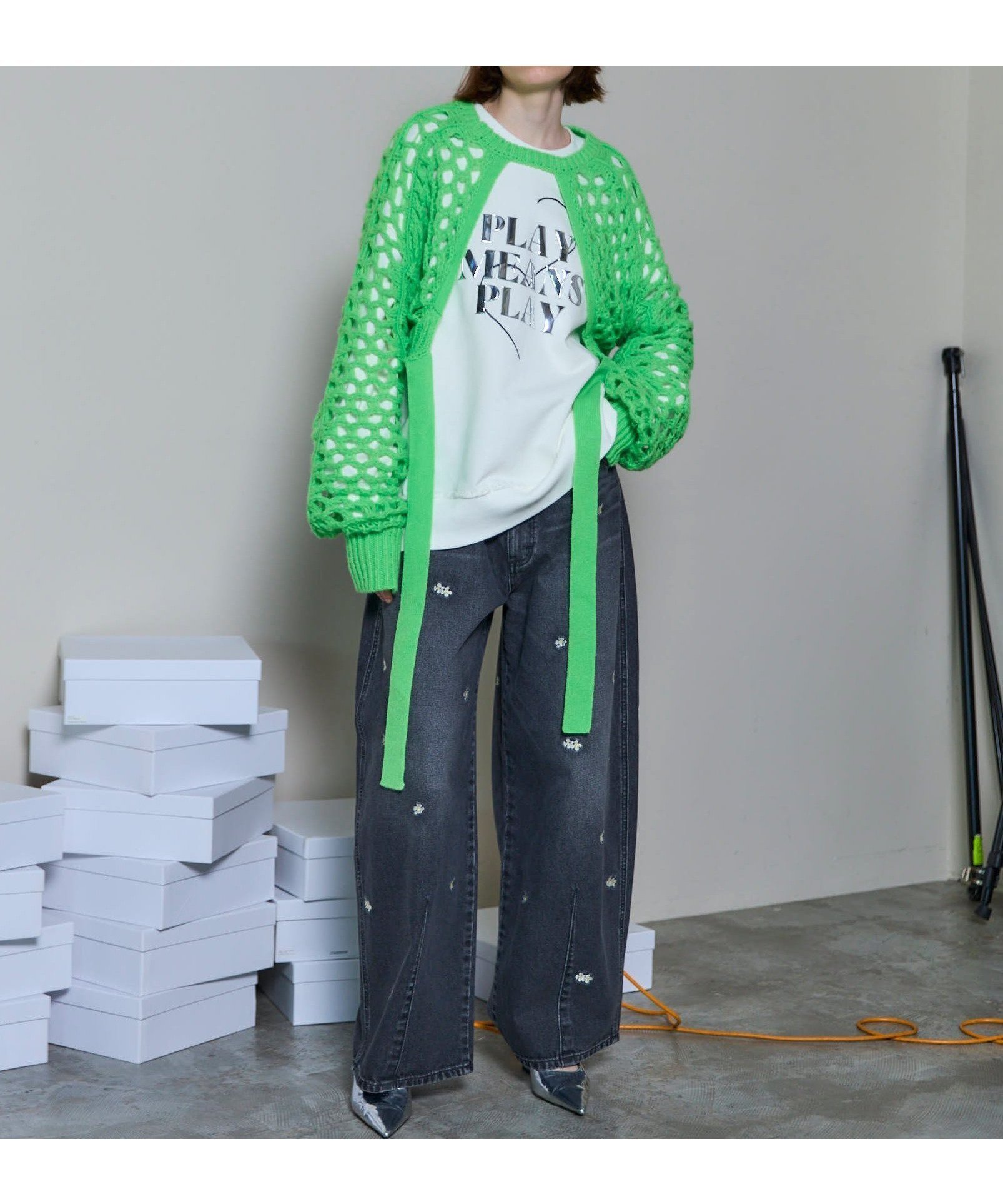 【メゾンスペシャル/MAISON SPECIAL】の2way Mesh Knitted Bolero インテリア・キッズ・メンズ・レディースファッション・服の通販 founy(ファニー) 　ファッション　Fashion　レディースファッション　Fashion for Women　アウター　Coat / Outerwear Collection　ボレロ・ショート丈ジャケット / ドレス羽織りに　Boleros & Short Jackets　トップス・カットソー　Cut & Sew Tops　ニット　Knit Tops & Sweaters　ジャケット　Jacket, Outerwear　ボレロ　Bolero, Short Cardigan　メッシュ　Mesh, Net Fabric　GRN|ID: prp329100004715122 ipo3291000000035080933