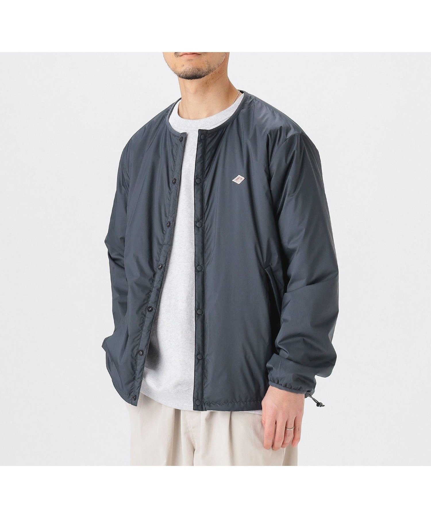【ビーミングライフストア/B:MING LIFE STORE / MEN】のDANTON / INSULATION COLLARLESS JACKET インテリア・キッズ・メンズ・レディースファッション・服の通販 founy(ファニー) 　ファッション　Fashion　メンズファッション　Fashion for Men　シンプル　Simple, Minimal　ジャケット　Jacket, Outerwear　スピンドル　Spindle, Drawcord　フランス　France, French　フロント　Front, Front Design　ワーク　Workwear, Utility Style　軽量　Lightweight, Ultra Light　STEEL_GREY|ID: prp329100004715248 ipo3291000000034067431