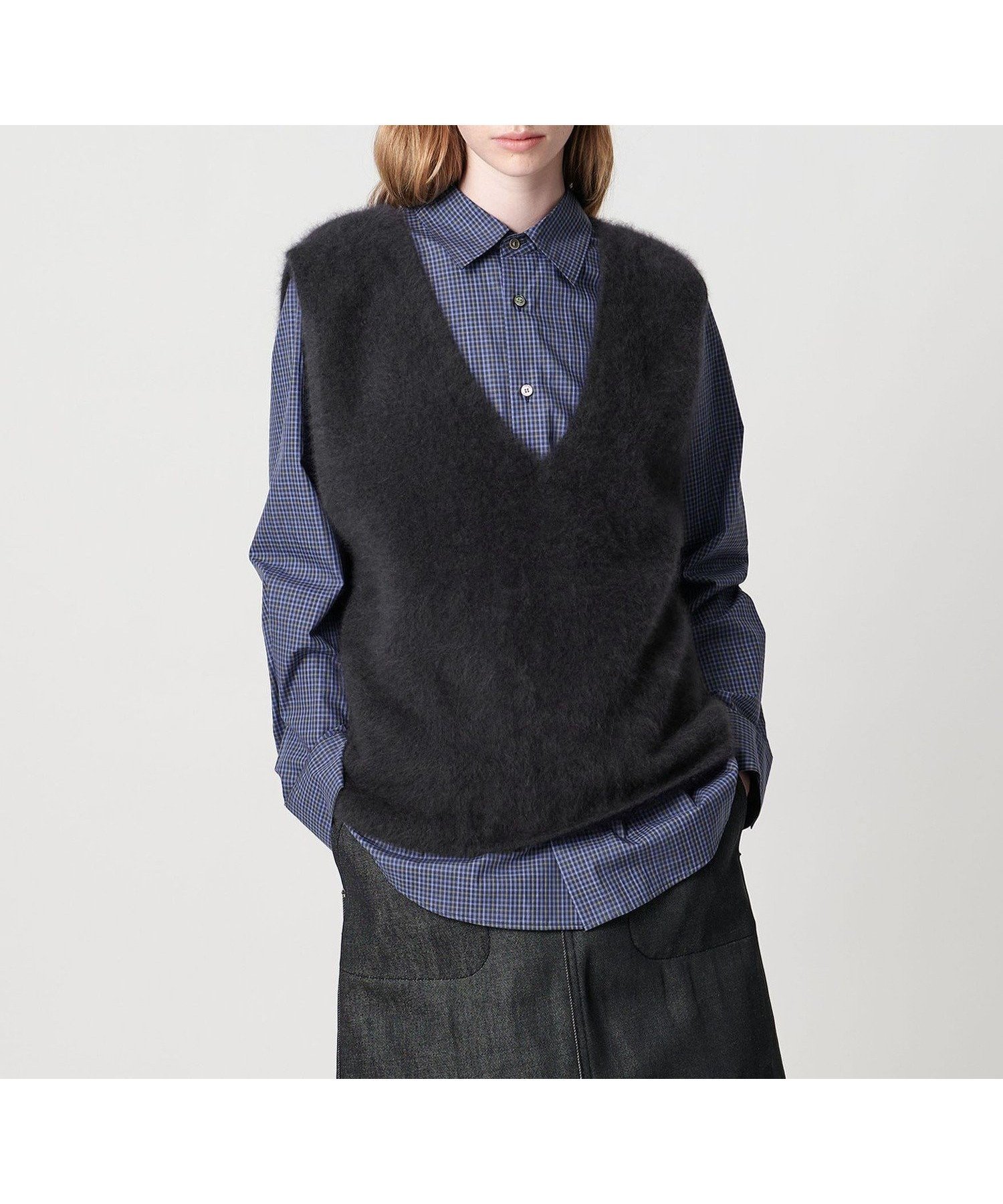 【ビューティ&ユース ユナイテッドアローズ/BEAUTY&YOUTH / UNITED ARROWS】のSteven Alan オーストラリアンウール ミックス ニットベスト インテリア・キッズ・メンズ・レディースファッション・服の通販 founy(ファニー) 　ファッション　Fashion　レディースファッション　Fashion for Women　アウター　Coat / Outerwear Collection　トップス・カットソー　Cut & Sew Tops　ニット　Knit Tops & Sweaters　ベスト&ジレ / 重ね着スタイル　Vests & Gilets　おすすめ　Recommended / Our Picks　カットソー　Cut and Sewn Top　シンプル　Simple, Minimal　フェミニン　Feminine, Girly　ベスト　Vest, Waistcoat　ミックス　Mix, Mixed Style　A/W・秋冬　Autumn/Winter　DK.GRAY|ID: prp329100004715257 ipo3291000000034067473