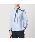 【ユナイテッドアローズ/UNITED ARROWS】のレース コンビ ボウタイ リボン ブラウス -ウォッシャブル- LT.BLUE|ID: prp329100004715773 ipo3291000000034723395
