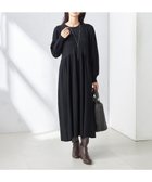 【アー ヴェー ヴェー/a.v.v】のギャザーニットワンピース ブラック|ID: prp329100004715924 ipo3291000000034371365