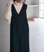 【ラナン/Ranan】のRanan/あったか裏ベロアニットコールジャンパースカート 人気、トレンドファッション・服の通販 founy(ファニー) ファッション Fashion レディースファッション Fashion for Women スカート Skirts インナー Innerwear カットソー Cut and Sewn Top コーデュロイ Corduroy, Cord Fabric スウェット / スエット Sweatshirt, Sweatwear ストレッチ Stretch, Stretchy Fabric スリット Slit, Slit Detail ベロア Velour, Soft Velvet ボンディング Bonding, Bonded Fabric ポケット Pocket, Pocket Detail エレガント 上品 Elegant thumbnail ブラック|ID: prp329100004715951 ipo3291000000034372175