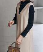 【ラナン/Ranan】のRanan/あったか裏ベロアニットコールジャンパースカート 人気、トレンドファッション・服の通販 founy(ファニー) ファッション Fashion レディースファッション Fashion for Women スカート Skirts インナー Innerwear カットソー Cut and Sewn Top コーデュロイ Corduroy, Cord Fabric スウェット / スエット Sweatshirt, Sweatwear ストレッチ Stretch, Stretchy Fabric スリット Slit, Slit Detail ベロア Velour, Soft Velvet ボンディング Bonding, Bonded Fabric ポケット Pocket, Pocket Detail エレガント 上品 Elegant thumbnail ベージュ|ID: prp329100004715951 ipo3291000000034372176