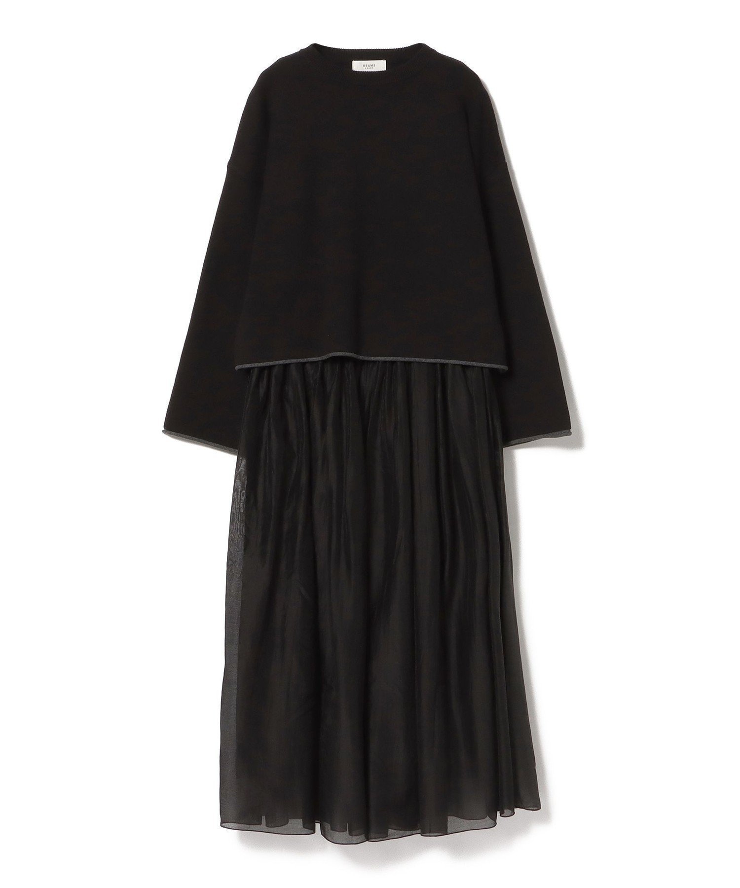 【ビームス ハート/BEAMS HEART】のスウェットニット * スカート(セットアイテム) インテリア・キッズ・メンズ・レディースファッション・服の通販 founy(ファニー) 　ファッション　Fashion　レディースファッション　Fashion for Women　スカート　Skirts　なめらか　Smooth, Silky Texture　フレア　Flare, Flared　リラックス　Relax, Relaxed Fit　ロング　Long, Long-Length　A/W・秋冬　Autumn/Winter　BLACK|ID: prp329100004716003 ipo3291000000034073061