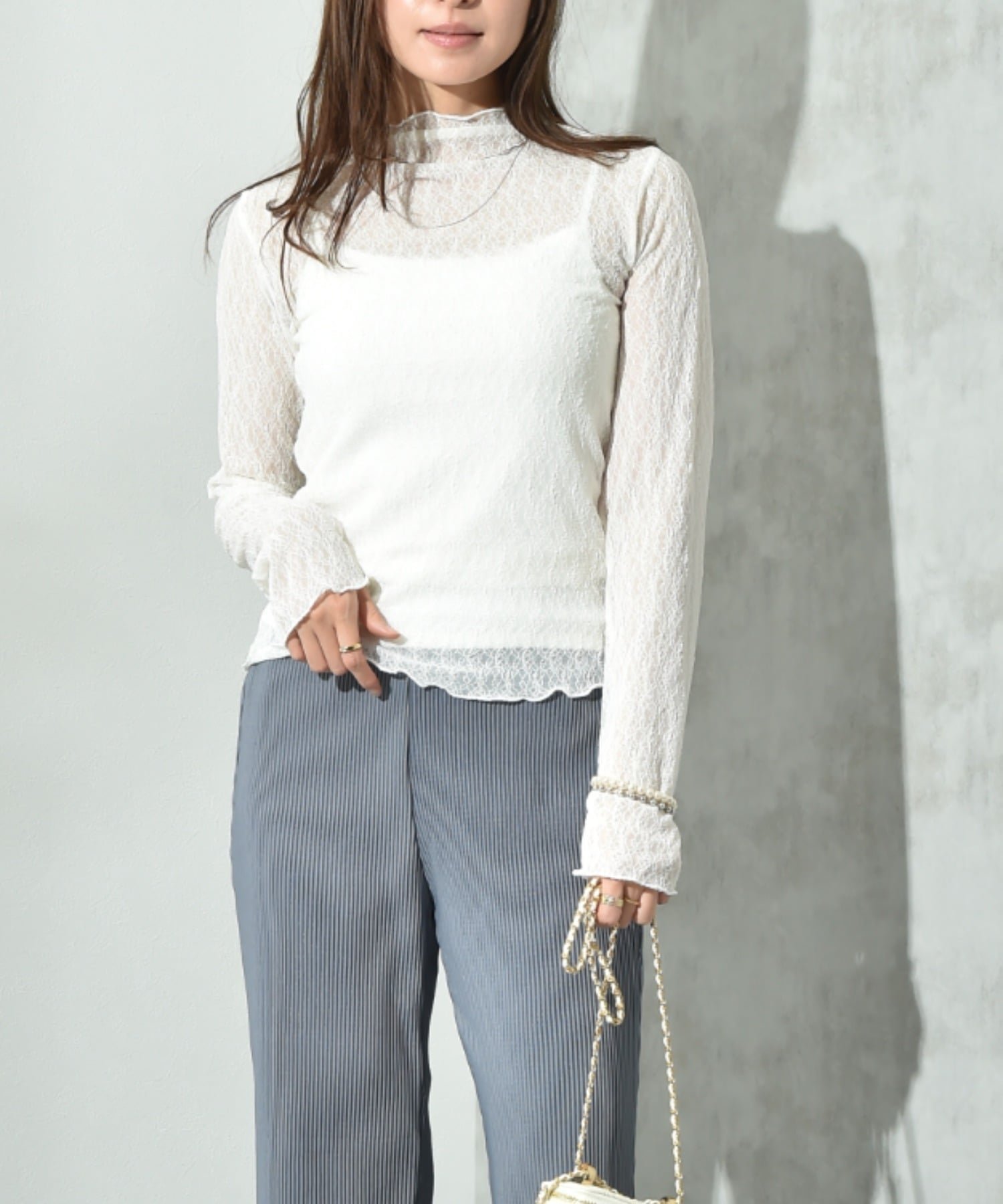 【インタープラネット/INTERPLANET】の総レースハイネックプルオーバー 人気、トレンドファッション・服の通販 founy(ファニー)  ファッション Fashion レディースファッション Fashion for Women トップス・カットソー Cut & Sew Tops カジュアルプルオーバー・ニットトップス Pullovers & Knit Tops / Casual Pullovers キャミソール Camisole, Spaghetti Strap Top ハイネック High Neck, Mock Neck ベスト Vest, Waistcoat レース Lace, Lace Fabric  other-1|ID: prp329100004716024 ipo3291000000034299454