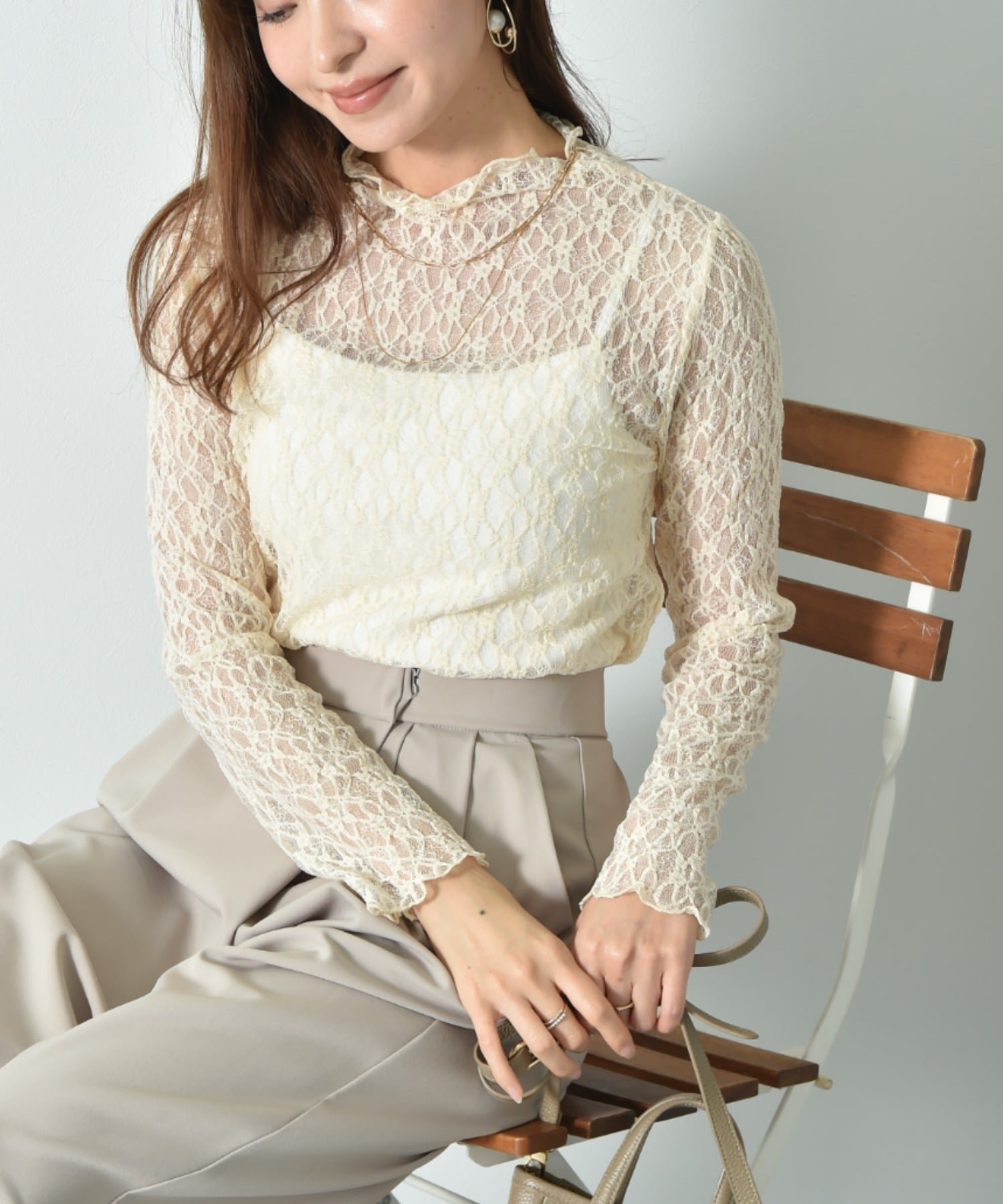 【インタープラネット/INTERPLANET】の総レースハイネックプルオーバー 人気、トレンドファッション・服の通販 founy(ファニー) 　ファッション　Fashion　レディースファッション　Fashion for Women　トップス・カットソー　Cut & Sew Tops　カジュアルプルオーバー・ニットトップス　Pullovers & Knit Tops / Casual Pullovers　インナー　Innerwear　ウェーブ　Wavy Pattern　シンプル　Simple, Minimal　ジャケット　Jacket, Outerwear　タートル　Turtleneck, Turtle Collar　ハイネック　High Neck, Mock Neck　バランス　Balance, Style Balance　フィット　Fit, Slim Fit　ベーシック　Basic, Essential　ボトム　Bottoms, Lower Wear　レース　Lace, Lace Fabric　 other-1|ID: prp329100004716024 ipo3291000000035130866