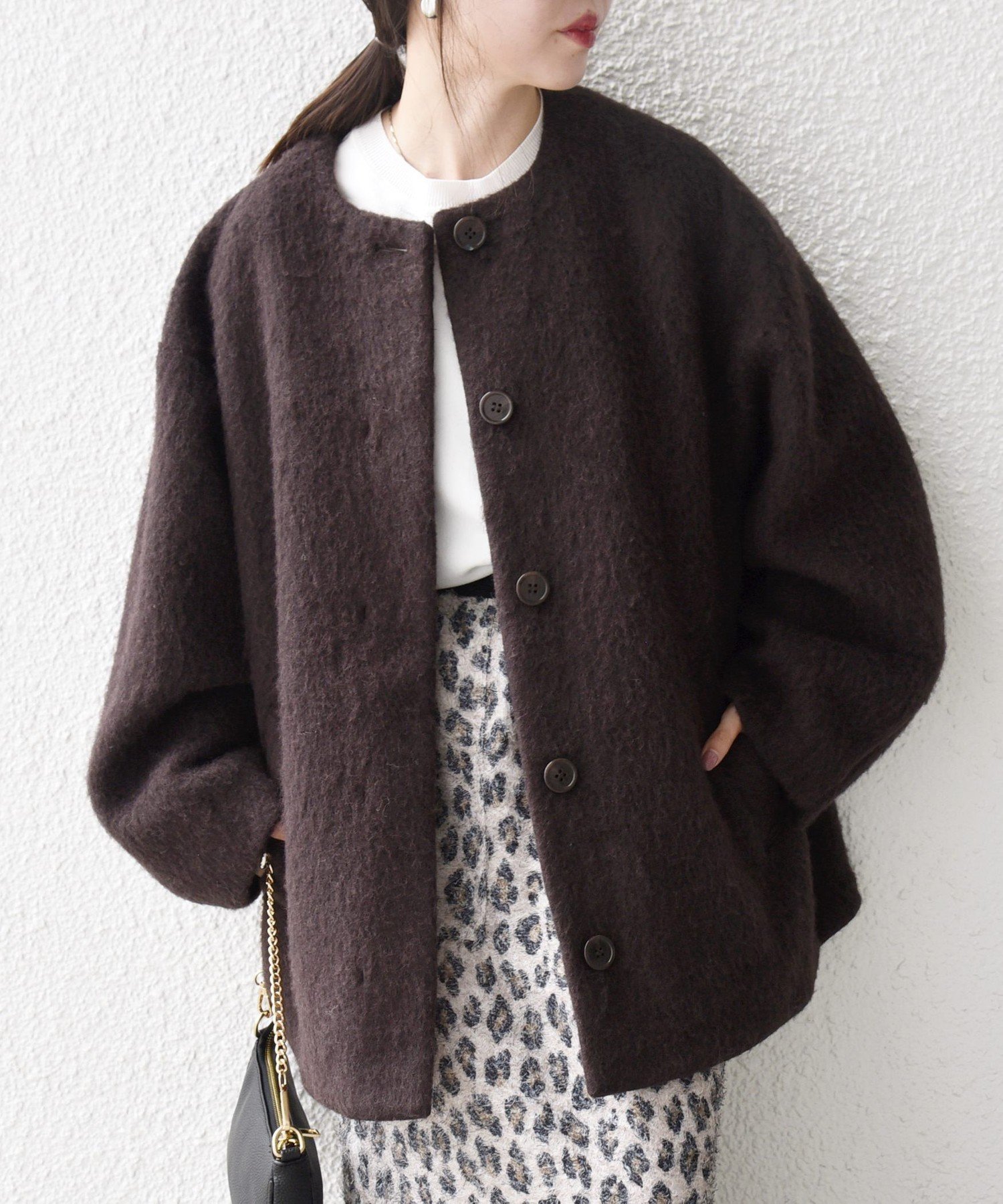 【シップス フォー ウィメン/SHIPS】の《追加 》SHIPS any シャギー ノーカラー コクーン コート 人気、トレンドファッション・服の通販 founy(ファニー) ファッション Fashion レディースファッション Fashion for Women アウター Coat / Outerwear Collection コート・ロングコート・ピーコート Long Coats, Peacoats & More 2025年 2025 2025-2026秋冬・A/W Autumn/Winter 2025–26 AW25–26 おすすめ Recommended / Our Picks コクーン Cocoon, Cocoon Silhouette フロント Front, Front Design other-1|ID: prp329100004716061 ipo3291000000034360547