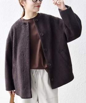 【シップス フォー ウィメン/SHIPS】のSHIPS any シャギー ノーカラー コクーン コート 人気、トレンドファッション・服の通販 founy(ファニー) ファッション Fashion レディースファッション Fashion for Women アウター Coat / Outerwear Collection コート・ロングコート・ピーコート Long Coats, Peacoats & More 2025年 2025 2025-2026秋冬・A/W Autumn/Winter 2025–26 AW25–26 おすすめ Recommended / Our Picks コクーン Cocoon, Cocoon Silhouette フロント Front, Front Design |ID:prp329100004716061
