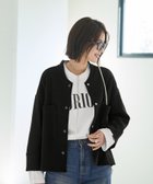 【スタイルデリ/STYLE DELI】の厚地ジョーゼットブルゾンジャケット 人気、トレンドファッション・服の通販 founy(ファニー) ファッション Fashion レディースファッション Fashion for Women アウター Coat / Outerwear Collection レディースジャケット・軽アウター Jackets ブルゾンジャケット・スポーティアウター Blouson Jackets インナー Innerwear 腕時計 Wristwatch カーディガン Cardigan, Knitwear ギャザー Gathered, Ruffled クール Cool, Chic ショルダー Shoulder, Shoulder Strap シルバー Silver, Metallic Silver ジャケット Jacket, Outerwear ジョーゼット Georgette, Semi-Sheer Fabric スクエア Square, Square Shape ストレッチ Stretch, Stretchy Fabric ストレート Straight, Straight Cut スリット Slit, Slit Detail タートル Turtleneck, Turtle Collar トレンド Trend, Trending Now ドロップ Drop Shoulder, Dropped Style 定番 Standard, Basic Item 長袖 Long Sleeve, Full Sleeve ハイネック High Neck, Mock Neck バングル Bangle, Bracelet フォルム Silhouette, Form フロント Front, Front Design ブルゾン Blouson, Bomber Jacket ボンディング Bonding, Bonded Fabric ポケット Pocket, Pocket Detail thumbnail ブラック|ID: prp329100004716158 ipo3291000000034074984