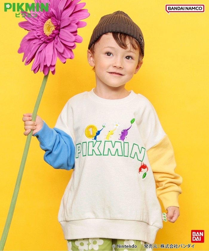 【エフオー オンラインストア/F.O.Online Store / KIDS】の【ピクミン】カラフルトレーナー インテリア・キッズ・メンズ・レディースファッション・服の通販 founy(ファニー) https://founy.com/ ファッション Fashion キッズファッション Fashion for Kids おすすめ Recommended / Our Picks イエロー Yellow イラスト Illustration カラフル Colorful Design ストライプ Stripe, Striped Pattern トレーナー Sweatshirt, Trainer プリント Print, Printed Pattern 春 Spring 犬 Dog |ID: prp329100004716212 ipo3291000000034075513