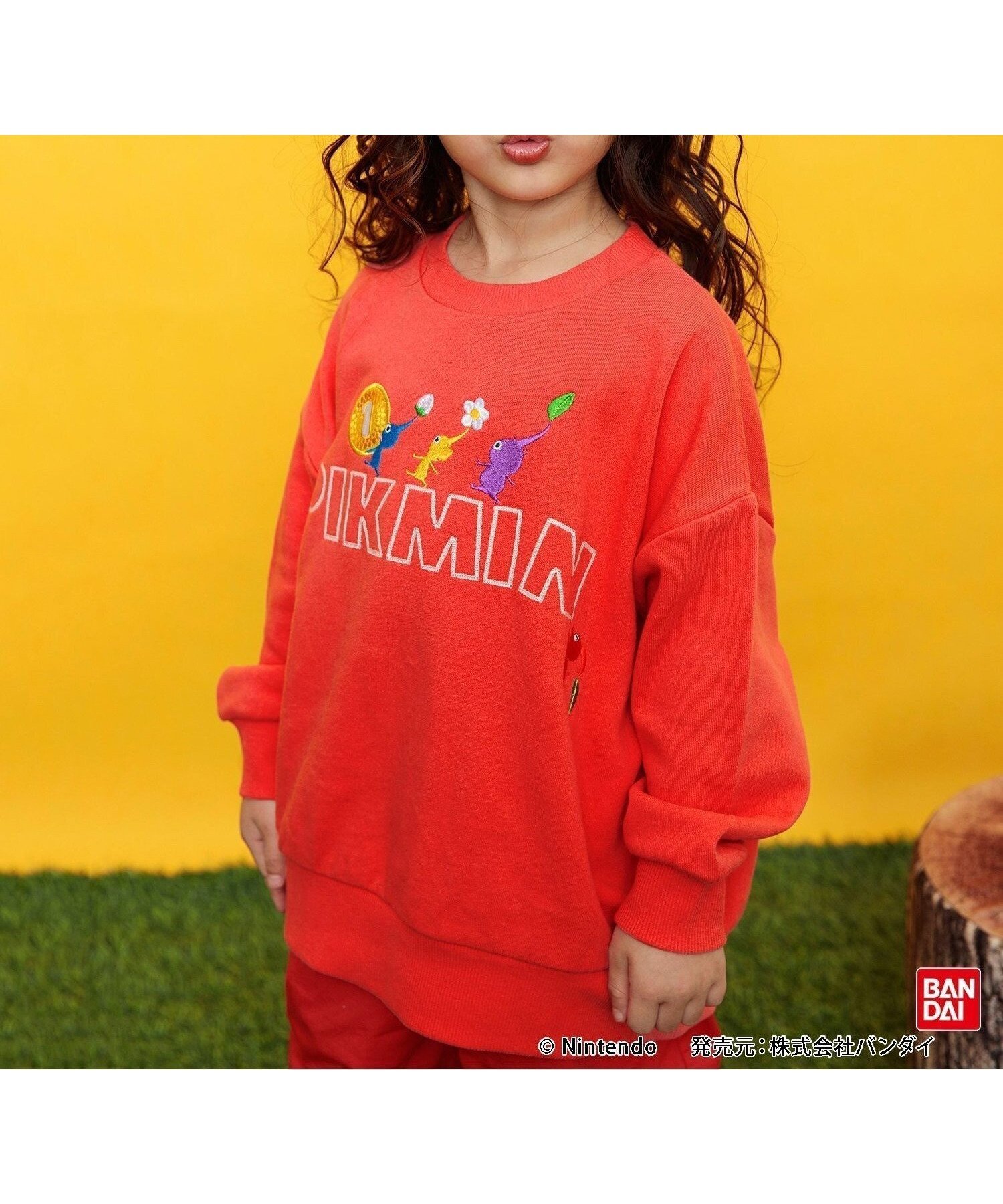 【エフオー オンラインストア/F.O.Online Store / KIDS】の【ピクミン】カラフルトレーナー インテリア・キッズ・メンズ・レディースファッション・服の通販 founy(ファニー) 　ファッション　Fashion　キッズファッション　Fashion for Kids　おすすめ　Recommended / Our Picks　イエロー　Yellow　イラスト　Illustration　カラフル　Colorful Design　ストライプ　Stripe, Striped Pattern　トレーナー　Sweatshirt, Trainer　プリント　Print, Printed Pattern　春　Spring　犬　Dog　レッド|ID: prp329100004716212 ipo3291000000034683089