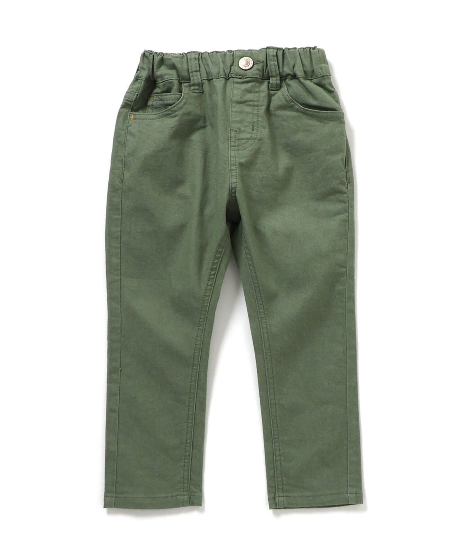 【エフオー オンラインストア/F.O.Online Store / KIDS】のすぽ軽テーパードパンツ 10分丈 インテリア・キッズ・メンズ・レディースファッション・服の通販 founy(ファニー) 　ファッション　Fashion　キッズファッション　Fashion for Kids　ボトムス　Bottoms　2025年　2025　2025-2026秋冬・A/W　Autumn/Winter 2025–26 AW25–26　おすすめ　Recommended / Our Picks　ブリーチ　Bleach, Washed Finish　ユーズド　Used, Vintage-Look　人気　Popular, Best Seller　カーキ|ID: prp329100004716217 ipo3291000000034123580