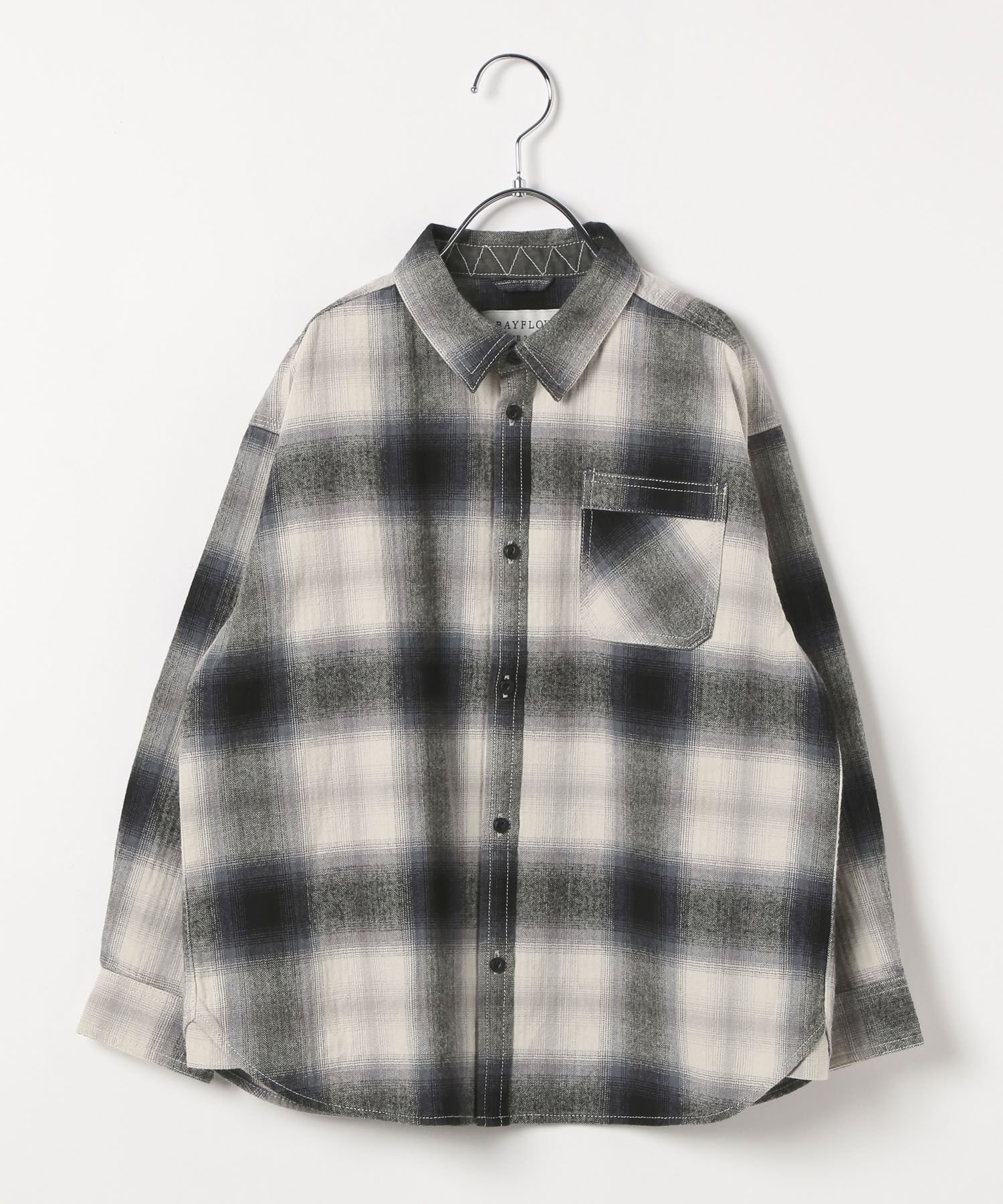 【ベイフロー/BAYFLOW / KIDS】の柔らかタッチ♪ ヴィンテージチェックシャツ(KIDS) インテリア・キッズ・メンズ・レディースファッション・服の通販 founy(ファニー) 　ファッション　Fashion　キッズファッション　Fashion for Kids　おすすめ　Recommended / Our Picks　カーゴパンツ　Cargo Pants, Utility Pants　グラデーション　Gradient, Ombre　シンプル　Simple, Minimal　チェック　Check, Plaid, Tartan　デニム　Denim, Jeans Material　フィット　Fit, Slim Fit　プリント　Print, Printed Pattern　ボトム　Bottoms, Lower Wear　リラックス　Relax, Relaxed Fit　ワイド　Wide, Wide Fit　ヴィンテージ　Vintage Style　A/W・秋冬　Autumn/Winter　オフホワイト11|ID: prp329100004716263 ipo3291000000034124031