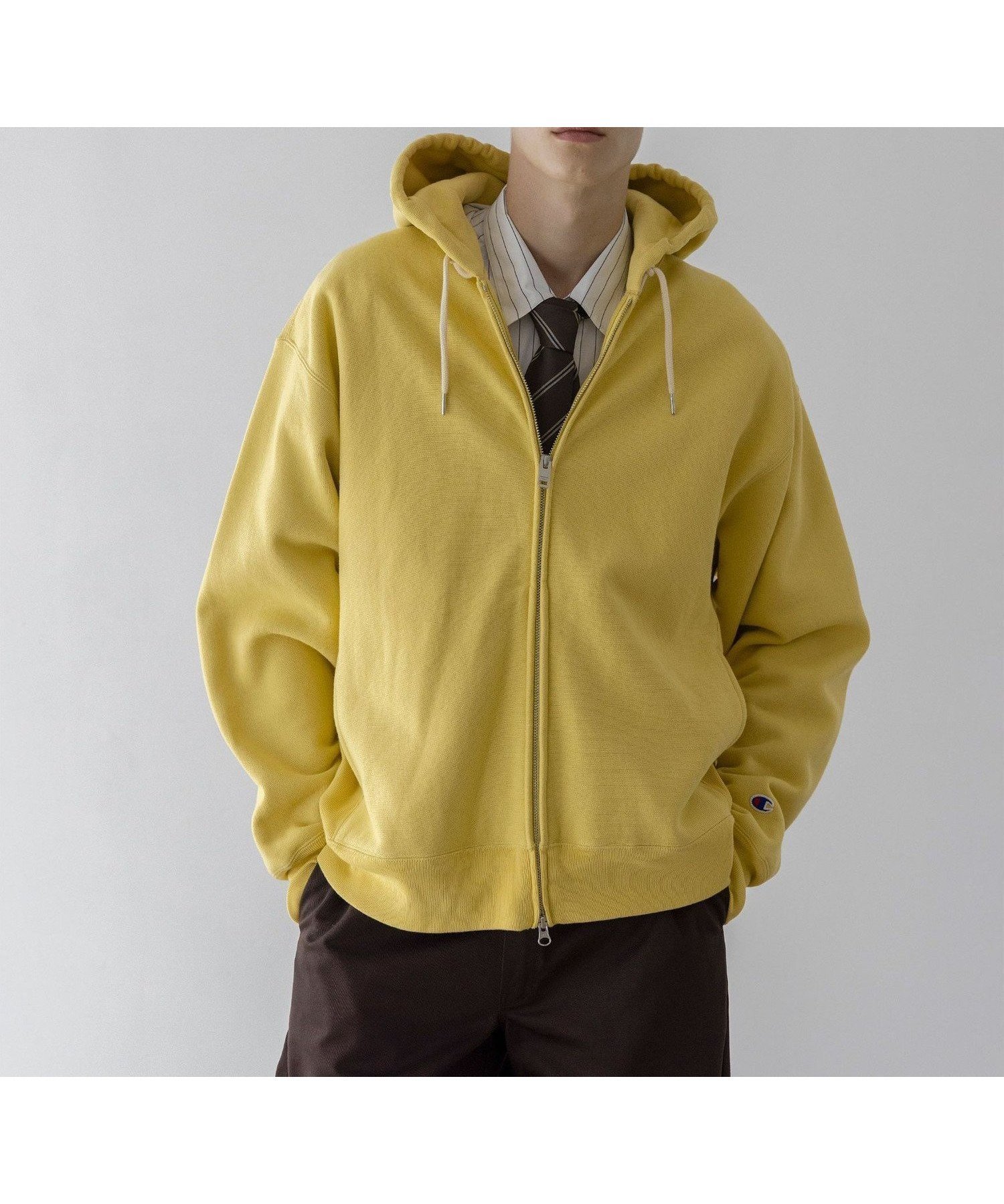 【ビューティ&ユース ユナイテッドアローズ/BEAUTY&YOUTH / UNITED ARROWS / MEN】のChampion * monkey time フルジップ フーディー インテリア・キッズ・メンズ・レディースファッション・服の通販 founy(ファニー) 　ファッション　Fashion　メンズファッション　Fashion for Men　インナー　Innerwear　秋　Autumn　コンパクト　Compact, Small Size　スウェット / スエット　Sweatshirt, Sweatwear　スポーツ　Sports, Activewear　定番　Standard, Basic Item　ニューヨーク　New York, NYC Style　人気　Popular, Best Seller　フロント　Front, Front Design　別注　Limited Edition, Custom Order　防寒　Cold Protection, Winter-Ready　YELLOW|ID: prp329100004716291 ipo3291000000034076264