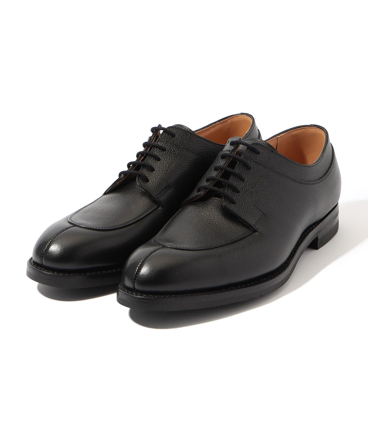 【トゥモローランド/TOMORROWLAND / MEN】の【別注】 CROCKETT JONES SHELTON5 グレインレザー Uチップ レザーシューズ インテリア・キッズ・メンズ・レディースファッション・服の通販 founy(ファニー) 　ファッション　Fashion　メンズファッション　Fashion for Men　シューズ・靴　Shoes　シューズ　Shoes, Footwear　スリム　Slim, Slim Fit　フィット　Fit, Slim Fit　フォルム　Silhouette, Form　別注　Limited Edition, Custom Order　19 ブラック|ID: prp329100004716302 ipo3291000000034076376