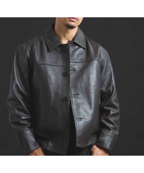 【ジャックローズ/JACKROSE / MEN】の【SKOOKUM×JACKROSE】LAMB LEATHER CAR COAT 2025(MENS) インテリア・キッズ・メンズ・レディースファッション・服の通販 founy(ファニー) 　ファッション　Fashion　メンズファッション　Fashion for Men　アウター　Men's Coats Outerwear　カッティング　Cutting Detail　今季　This Season, Current Season　ショルダー　Shoulder, Shoulder Strap　ショート　Short, Short Length　スタイリッシュ　Stylish, Fashionable　チェック　Check, Plaid, Tartan　デニム　Denim, Jeans Material　トレンド　Trend, Trending Now　ドロップ　Drop Shoulder, Dropped Style　定番　Standard, Basic Item　バランス　Balance, Style Balance　ローズ　Rose, Rose Motif　ワイド　Wide, Wide Fit　再入荷　Restock / Back in Stock　2025年　2025　2025-2026秋冬・A/W　Autumn/Winter 2025–26 AW25–26　ブラウン|ID: prp329100004716397 ipo3291000000034077125