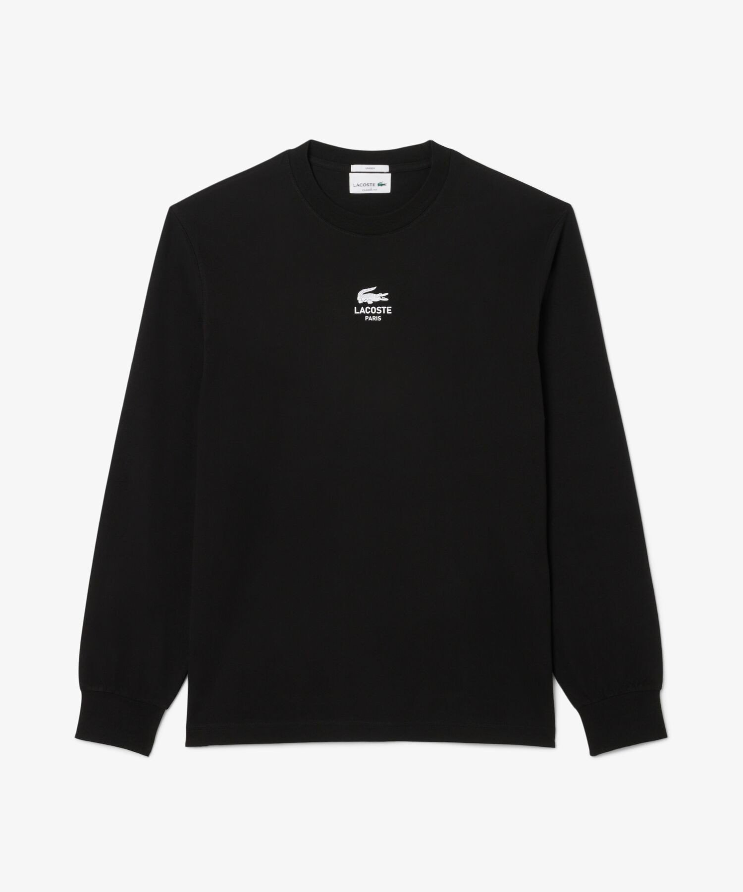 【ラコステ/LACOSTE / MEN】のワンポイントプリントロングスリーブTシャツ インテリア・キッズ・メンズ・レディースファッション・服の通販 founy(ファニー) 　ファッション　Fashion　メンズファッション　Fashion for Men　センター　Center, Center Line　フロント　Front, Front Design　プリント　Print, Printed Pattern　長袖　Long Sleeve, Full Sleeve　ブラック|ID: prp329100004716439 ipo3291000000034227324