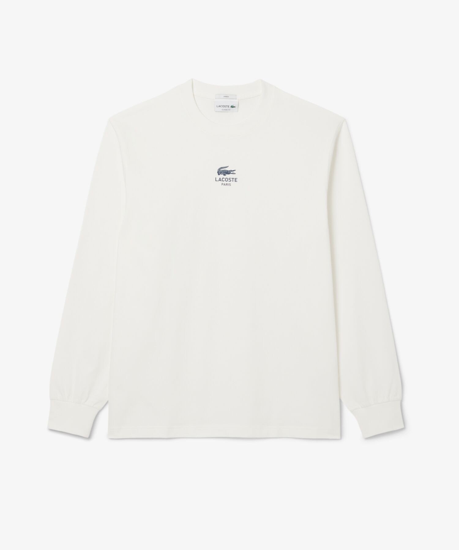 【ラコステ/LACOSTE / MEN】のワンポイントプリントロングスリーブTシャツ インテリア・キッズ・メンズ・レディースファッション・服の通販 founy(ファニー) 　ファッション　Fashion　メンズファッション　Fashion for Men　センター　Center, Center Line　フロント　Front, Front Design　プリント　Print, Printed Pattern　長袖　Long Sleeve, Full Sleeve　ホワイト|ID: prp329100004716439 ipo3291000000034227325