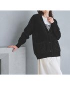 【ユナイテッドアローズ/UNITED ARROWS】のフォックスカシミヤ スパンコール ミドル カーディガン BLACK|ID:prp329100004716468