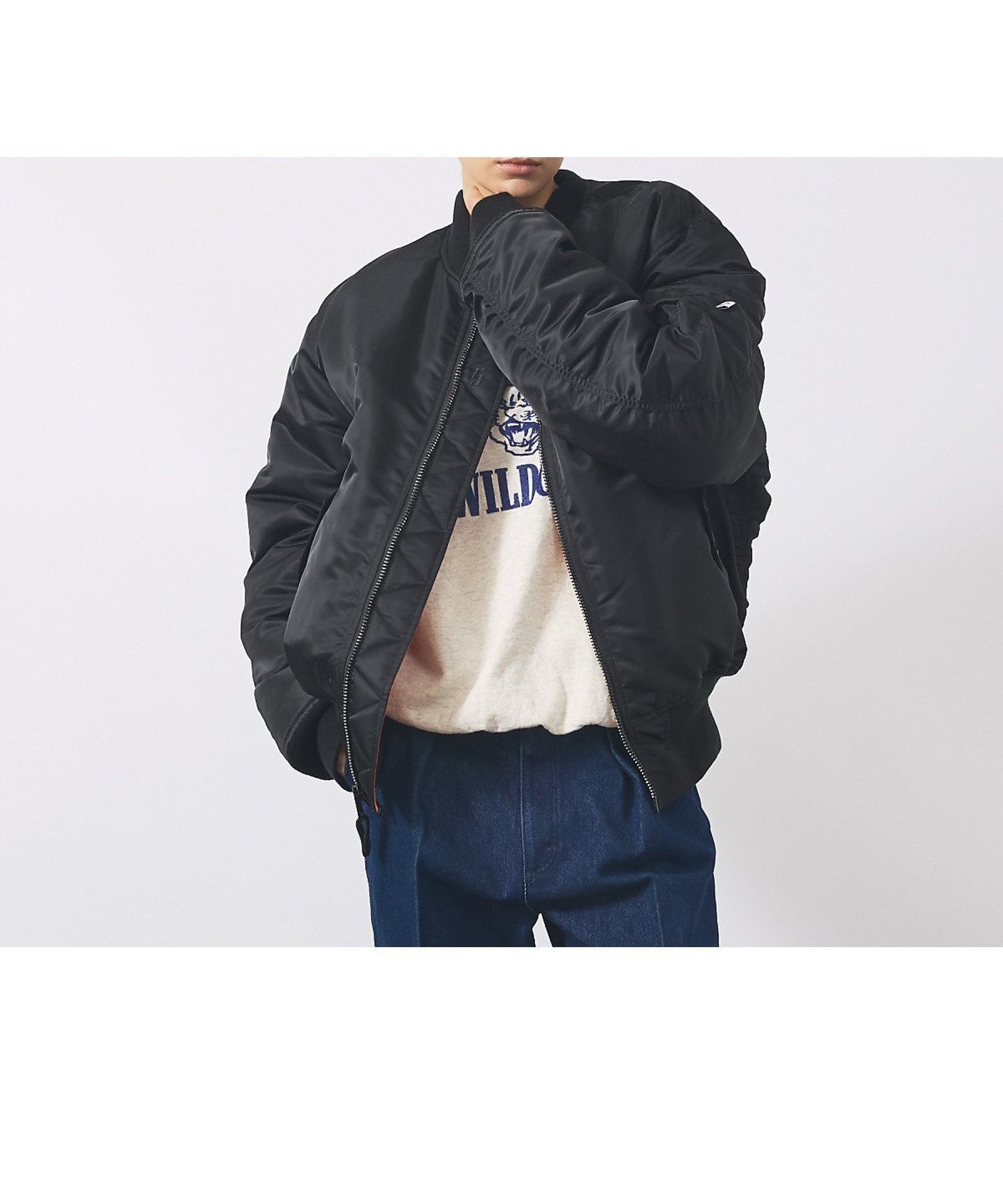 【アバハウス/ABAHOUSE / MEN】の【Valley Apparel / バレーアパレル】MA-1 フライトジャケット インテリア・キッズ・メンズ・レディースファッション・服の通販 founy(ファニー) 　ファッション　Fashion　メンズファッション　Fashion for Men　オレンジ　Orange　キャップ　Cap, Baseball Cap　ジャケット　Jacket, Outerwear　スニーカー　Sneakers, Trainers　スラックス　Slacks, Dress Pants　デニム　Denim, Jeans Material　ポケット　Pocket, Pocket Detail　防寒　Cold Protection, Winter-Ready　ミックス　Mix, Mixed Style　ミリタリー　Military, Army Style　ワイド　Wide, Wide Fit　ワーク　Workwear, Utility Style　ブラック|ID: prp329100004716500 ipo3291000000034077900