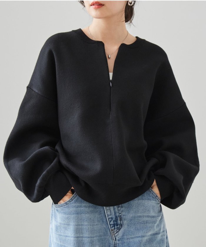 【ラナン/Ranan】のRanan/ハーフジップスウェットライクニット インテリア・キッズ・メンズ・レディースファッション・服の通販 founy(ファニー) https://founy.com/ ファッション Fashion レディースファッション Fashion for Women トップス・カットソー Cut & Sew Tops ニット Knit Tops & Sweaters レディースパーカー・カジュアルフーディー Casual Hoodies & Sweatshirts スウェット・クルーネックトップス Sweatshirts & Crewnecks / Relaxed Fit Sweat Tops インナー Innerwear カーゴパンツ Cargo Pants, Utility Pants ショルダー Shoulder, Shoulder Strap シンプル Simple, Minimal ジップ Zip, Zipper スウェット / スエット Sweatshirt, Sweatwear タートル Turtleneck, Turtle Collar ダウン Down, Puffer デニム Denim, Jeans Material ドロップ Drop Shoulder, Dropped Style ベーシック Basic, Essential ポケット Pocket, Pocket Detail ロング Long, Long-Length おすすめ Recommended / Our Picks エレガント 上品 Elegant ビジネス 仕事 通勤 Business / Work / Commuting |ID: prp329100004717177 ipo3291000000034303329