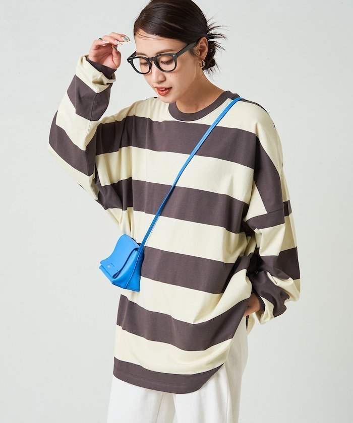 【フリークスストア/FREAK'S STORE】のワイドボーダー ロングスリーブ Tシャツ【限定展開】 24AW 人気、トレンドファッション・服の通販 founy(ファニー) 　ファッション　Fashion　レディースファッション　Fashion for Women　トップス・カットソー　Cut & Sew Tops　シャツ・ブラウス・オフィスカジュアル　Elegant Blouses & Button-Ups　ロングTシャツ・Tシャツ　Longline T-Shirts & Tees　カットソー　Cut and Sewn Top　スリーブ　Sleeve, Long Sleeve / Short Sleeve　チュニック　Tunic, Long Top　定番　Standard, Basic Item　人気　Popular, Best Seller　ビッグ　Big, Oversized　ベーシック　Basic, Essential　ボーダー　Border, Stripe　ラウンド　Round, Round Neck　ロング　Long, Long-Length　ワイド　Wide, Wide Fit　A/W・秋冬　Autumn/Winter　冬　Winter / This Winter　おすすめ　Recommended / Our Picks　2024年　2024　2024-2025秋冬・A/W　Autumn/Winter 2024–25 AW24–25　 other-1|ID: prp329100004717291 ipo3291000000034083814