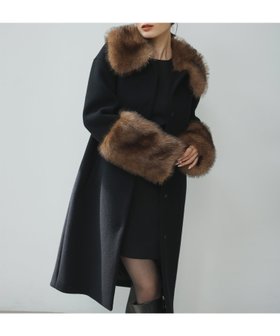 【アニュアンス/anuans】 ファートリムコクーンコート人気、トレンドファッション・服の通販 founy(ファニー) ファッション Fashion レディースファッション Fashion for Women アウター Coat / Outerwear Collection コート・ロングコート・ピーコート Long Coats, Peacoats & More フェイクファー Faux Fur, Imitation Fur ミドル Middle Length, Mid Height リアル Real, Realistic |ID:prp329100004717322