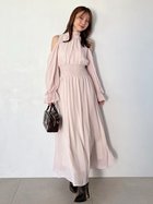 【スナイデル/SNIDEL】のコールドショルダーボウタイワンピース 人気、トレンドファッション・服の通販 founy(ファニー) ファッション Fashion レディースファッション Fashion for Women ワンピース Dresses ウェーブ Wavy Pattern ギャザー Gathered, Ruffled シャーリング Shirring, Ruched スマート Smart, Elegant スリーブ Sleeve, Long Sleeve / Short Sleeve ミックス Mix, Mixed Style おすすめ Recommended / Our Picks エレガント 上品 Elegant thumbnail LPNK[061]|ID: prp329100004717362 ipo3291000000034084941