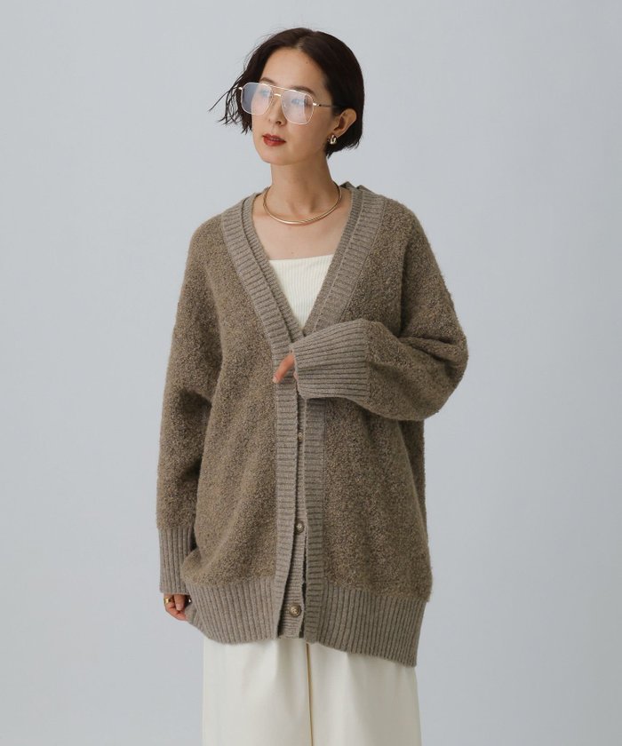 【レプシィム ローリーズファーム/LEPSIM LOWRYS FARM】の5ゲージダブルカラーチュニックカーディガン インテリア・キッズ・メンズ・レディースファッション・服の通販 founy(ファニー) https://founy.com/ ファッション Fashion レディースファッション Fashion for Women トップス・カットソー Cut & Sew Tops カーディガン・羽織り Layered Style Cardigans おすすめ Recommended / Our Picks カーディガン Cardigan, Knitwear チュニック Tunic, Long Top |ID: prp329100004717386 ipo3291000000034699007