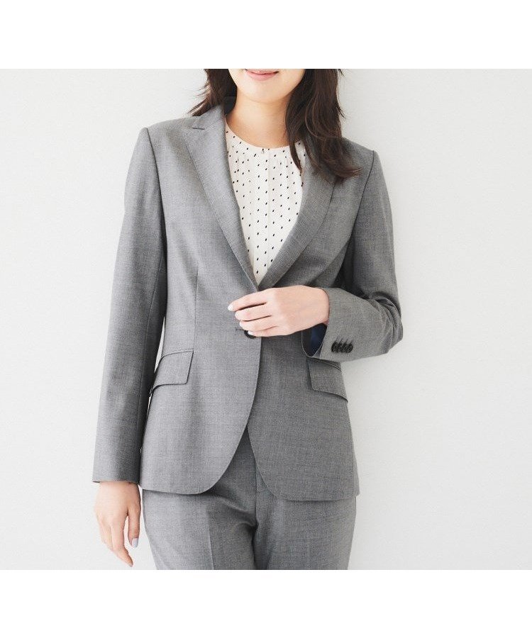 【アンタイトル/UNTITLED】の【通勤スーツ】ウーステッド テーラードジャケット 人気、トレンドファッション・服の通販 founy(ファニー) 　ファッション　Fashion　レディースファッション　Fashion for Women　アウター　Coat / Outerwear Collection　レディースジャケット・軽アウター　Jackets　テーラードジャケット / 通勤・きれいめスタイル　Tailored Jackets & Blazers　スーツ　Business Suits & Workwear　スーツジャケット・オフィスブレザー　Suit Jackets / Blazers　ジャケット　Jacket, Outerwear　スタイリッシュ　Stylish, Fashionable　ストライプ　Stripe, Striped Pattern　ストレッチ　Stretch, Stretchy Fabric　スマート　Smart, Elegant　スーツ　Suit, Formalwear　セットアップ　Set-Up, Coordinated Outfit　定番　Standard, Basic Item　ポケット　Pocket, Pocket Detail　エレガント 上品　Elegant　ビジネス 仕事 通勤　Business / Work / Commuting　 other-1|ID: prp329100004717413 ipo3291000000034085422