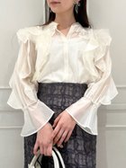 【スナイデル/SNIDEL】のシアーフリルブラウス 人気、トレンドファッション・服の通販 founy(ファニー) ファッション Fashion レディースファッション Fashion for Women トップス・カットソー Cut & Sew Tops シャツ・ブラウス・オフィスカジュアル Elegant Blouses & Button-Ups インナー Innerwear キャミソール Camisole, Spaghetti Strap Top シアー Sheer, See-Through スキッパー Skipper, Open Collar スマート Smart, Elegant ダブル Double, Double-Breasted チュール Tulip, Tulip Motif フェミニン Feminine, Girly フラワー Flower, Floral フリル Frill, Ruffle プリント Print, Printed Pattern 無地 Plain, Solid Color thumbnail IVR[003]|ID: prp329100004717540 ipo3291000000034087414