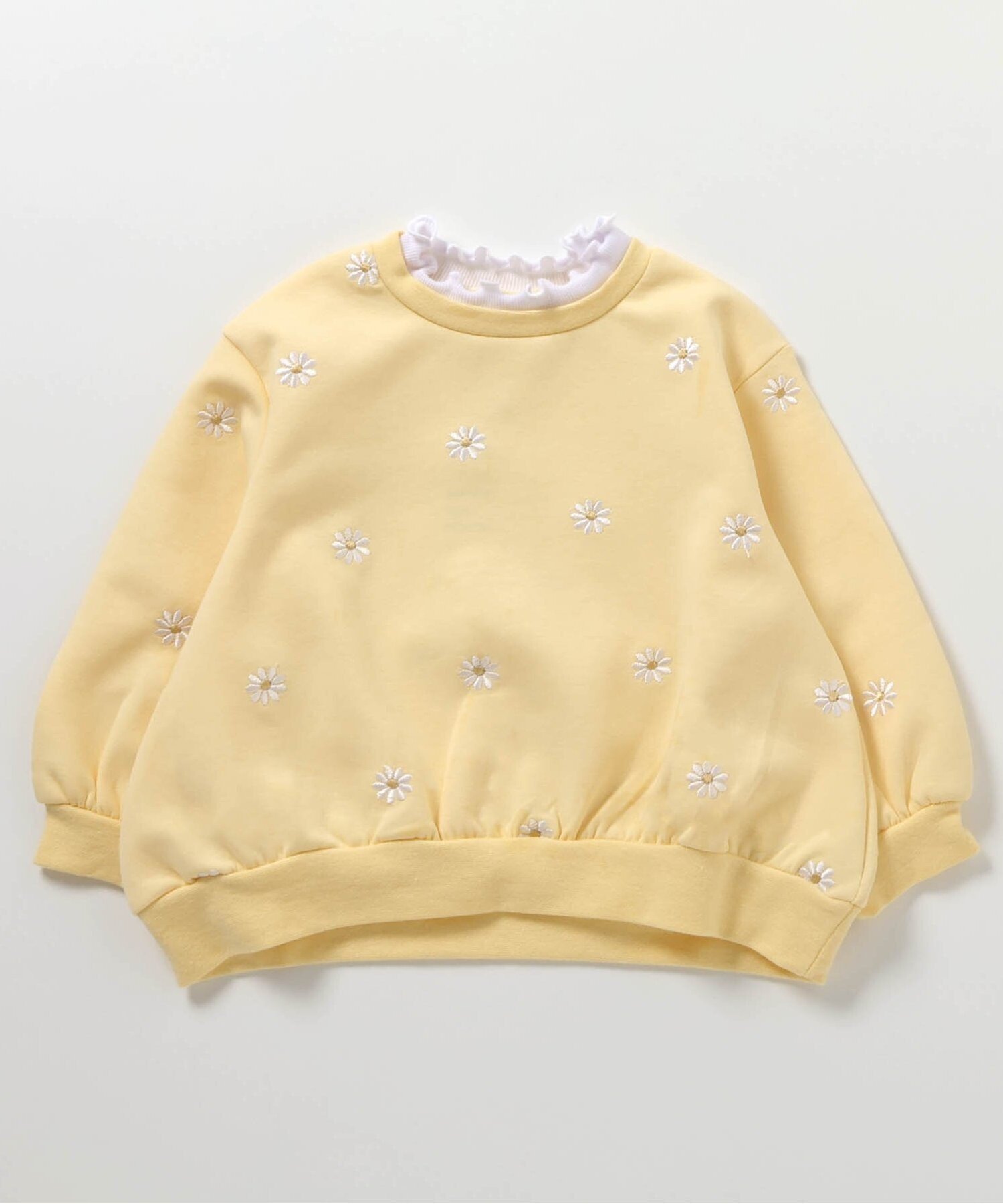 【エフオー オンラインストア/F.O.Online Store / KIDS】のアソート総柄刺繍レイヤードトレーナー インテリア・キッズ・メンズ・レディースファッション・服の通販 founy(ファニー) 　ファッション　Fashion　キッズファッション　Fashion for Kids　トレーナー　Sweatshirt, Trainer　A/W・秋冬　Autumn/Winter　クリーム|ID: prp329100004717647 ipo3291000000034730685