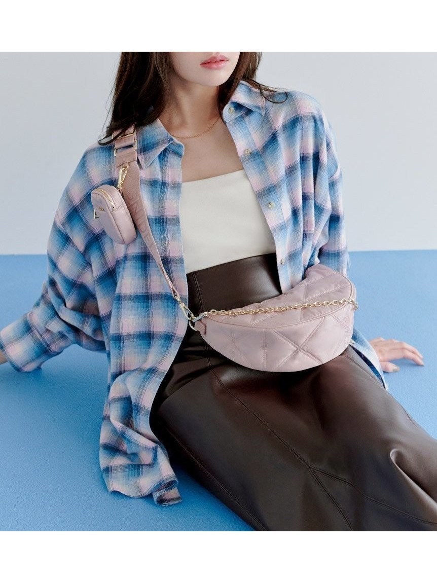 【スナイデル/SNIDEL】のオーバーサイズネルシャツ インテリア・キッズ・メンズ・レディースファッション・服の通販 founy(ファニー) 　ファッション　Fashion　レディースファッション　Fashion for Women　トップス・カットソー　Cut & Sew Tops　シャツ・ブラウス・オフィスカジュアル　Elegant Blouses & Button-Ups　ウェーブ　Wavy Pattern　秋　Autumn　スマート　Smart, Elegant　チェック　Check, Plaid, Tartan　モノトーン　Monotone, Black and White　おすすめ　Recommended / Our Picks　BLU[086]|ID: prp329100004717662 ipo3291000000034088892