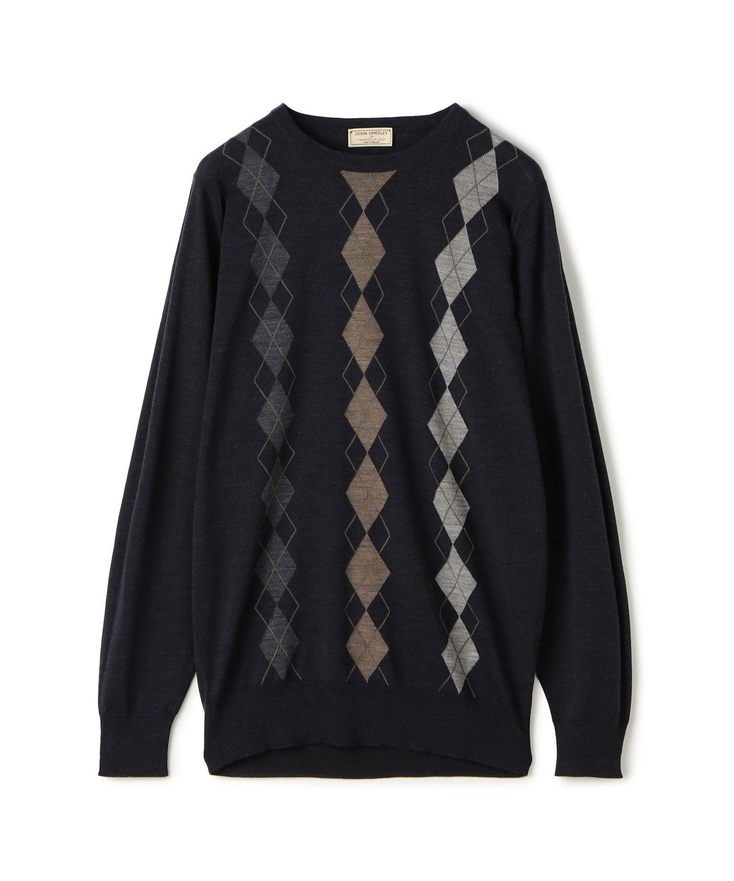 【トゥモローランド/TOMORROWLAND / MEN】の【別注】JOHN SMEDLEY ウール アーガイルクルーネック プルオーバーニット インテリア・キッズ・メンズ・レディースファッション・服の通販 founy(ファニー) 　ファッション　Fashion　メンズファッション　Fashion for Men　トップス・カットソー　Cut & Sew Tops　ニット・セーター / 定番トップス　Knit Tops & Sweaters　2025年　2025　2025-2026秋冬・A/W　Autumn/Winter 2025–26 AW25–26　インナー　Innerwear　ジャケット　Jacket, Outerwear　別注　Limited Edition, Custom Order　A/W・秋冬　Autumn/Winter　軽量　Lightweight, Ultra Light　18 グレー系|ID: prp329100004717675 ipo3291000000034089003