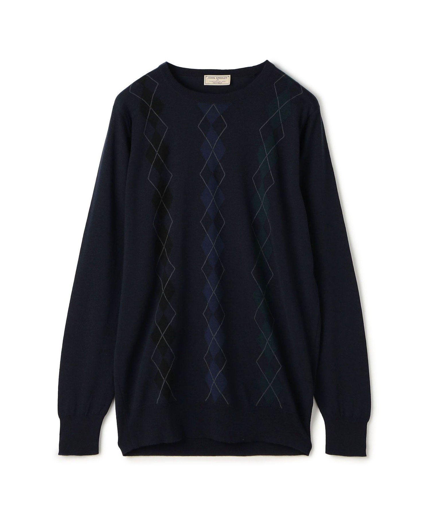 【トゥモローランド/TOMORROWLAND / MEN】の【別注】JOHN SMEDLEY ウール アーガイルクルーネック プルオーバーニット インテリア・キッズ・メンズ・レディースファッション・服の通販 founy(ファニー) 　ファッション　Fashion　メンズファッション　Fashion for Men　トップス・カットソー　Cut & Sew Tops　ニット・セーター / 定番トップス　Knit Tops & Sweaters　2025年　2025　2025-2026秋冬・A/W　Autumn/Winter 2025–26 AW25–26　インナー　Innerwear　ジャケット　Jacket, Outerwear　別注　Limited Edition, Custom Order　A/W・秋冬　Autumn/Winter　軽量　Lightweight, Ultra Light　68 ネイビー系|ID: prp329100004717675 ipo3291000000034089005
