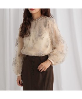 【ミスティ ウーマン/mysty woman】のフローラルブラウス 人気、トレンドファッション・服の通販 founy(ファニー) ファッション Fashion レディースファッション Fashion for Women トップス・カットソー Cut & Sew Tops シャツ・ブラウス・オフィスカジュアル Elegant Blouses & Button-Ups アンティーク Antique-Inspired インナー Innerwear シンプル Simple, Minimal ジャケット Jacket, Outerwear デニム Denim, Jeans Material マーメイド Mermaid, Fishtail Silhouette レース Lace, Lace Fabric エレガント 上品 Elegant |ID:prp329100004717695