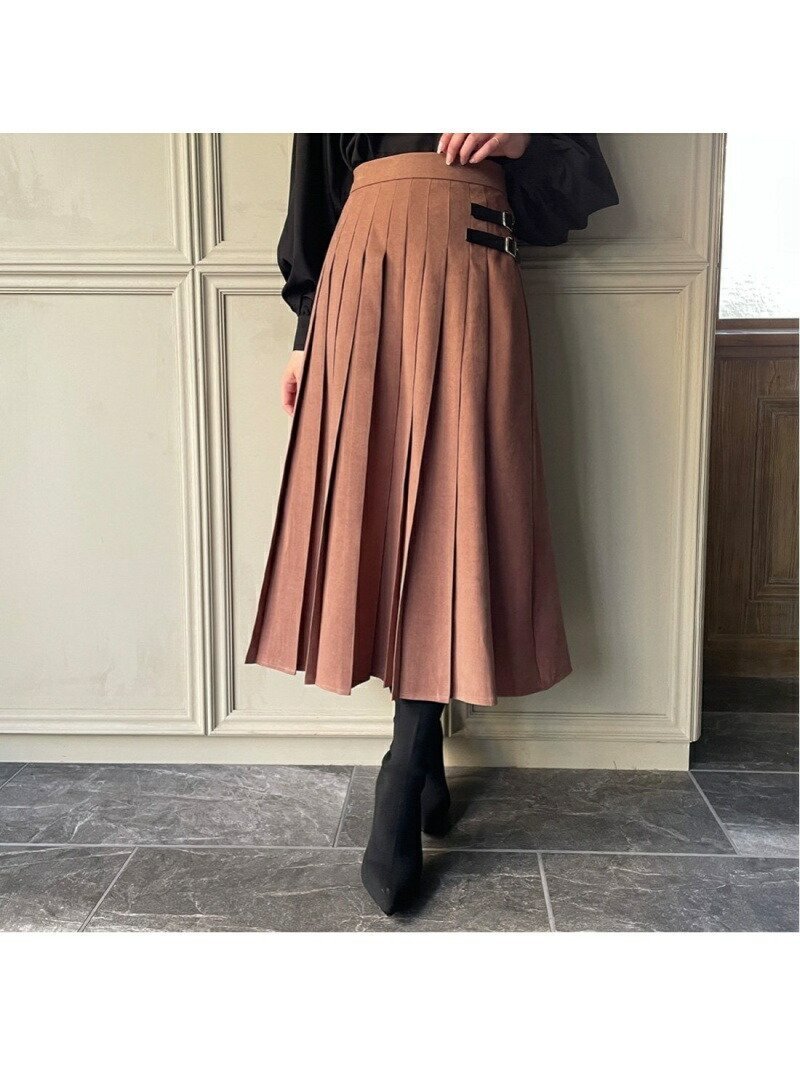 【ジュノア/JUNOAH】のベルト付きプリーツチェックスカート インテリア・キッズ・メンズ・レディースファッション・服の通販 founy(ファニー) 　ファッション　Fashion　レディースファッション　Fashion for Women　スカート　Skirts　ベルト&ウエストマーク　Belts & Waist Accessories　ココアブラウン|ID: prp329100004718550 ipo3291000000034096269
