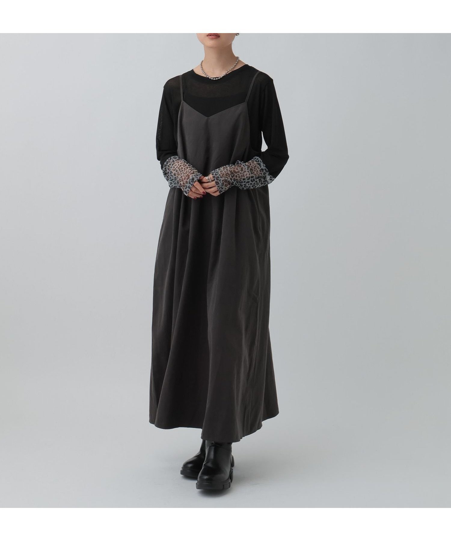 【レプシィム ローリーズファーム/LEPSIM LOWRYS FARM】のフィブリルキャミワンピース インテリア・キッズ・メンズ・レディースファッション・服の通販 founy(ファニー) ファッション Fashion レディースファッション Fashion for Women ワンピース Dresses キャミソールワンピース Camisole Dresses おすすめ Recommended / Our Picks キャミワンピース Cami Dress, Slip Dress デニム Denim, Jeans Material トレンド Trend, Trending Now 今季 This Season, Current Season 秋 Autumn チャコール18|ID: prp329100004718609 ipo3291000000034622710