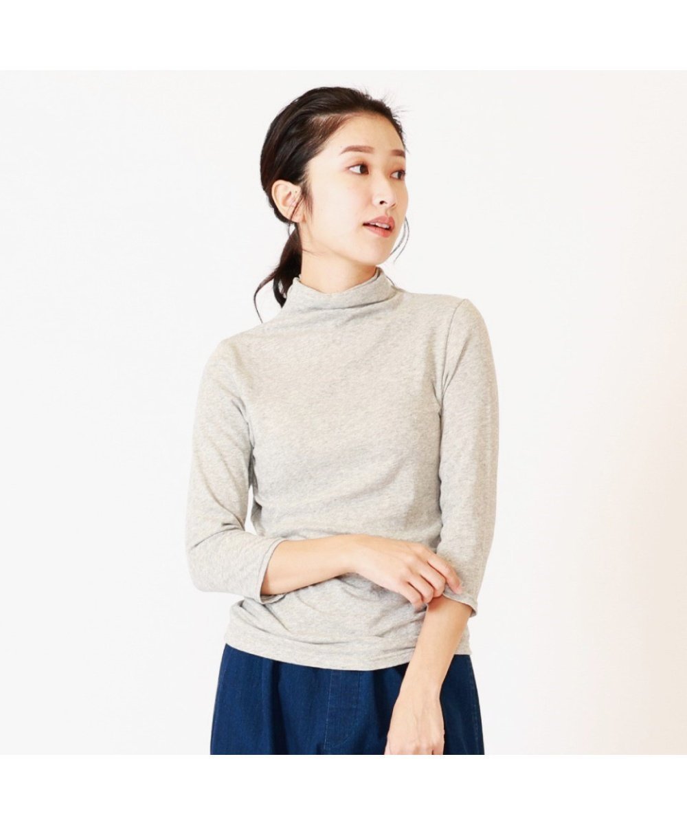 【ローラ/Rora】のUVボトルネック7分袖Tシャツ インテリア・キッズ・メンズ・レディースファッション・服の通販 founy(ファニー) 　ファッション　Fashion　レディースファッション　Fashion for Women　トップス・カットソー　Cut & Sew Tops　シャツ・ブラウス・オフィスカジュアル　Elegant Blouses & Button-Ups　ロングTシャツ・Tシャツ　Longline T-Shirts & Tees　インナー　Innerwear　カメラ　Camera Accessories　シンプル　Simple, Minimal　ストレッチ　Stretch, Stretchy Fabric　ハイネック　High Neck, Mock Neck　フィット　Fit, Slim Fit　ボトルネック　Bottle Neck, Mock Neck　防寒　Cold Protection, Winter-Ready　無地　Plain, Solid Color　冬　Winter / This Winter　A/W・秋冬　Autumn/Winter　夏　Summer　お正月　New Year　クリスマス X'mas　Christmas / X'mas　ギフト プレゼント　Gift / Present　入学式　Entrance Ceremony　卒業式　Graduation Ceremony　02.杢アイボリー|ID: prp329100004718788 ipo3291000000034098033
