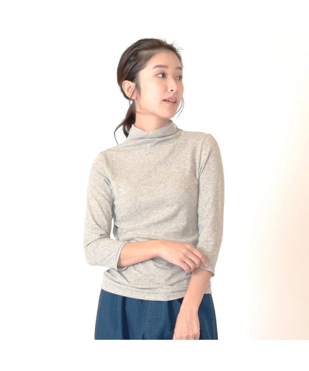 【ローラ/Rora】のUVボトルネック7分袖Tシャツ インテリア・キッズ・メンズ・レディースファッション・服の通販 founy(ファニー) 　ファッション　Fashion　レディースファッション　Fashion for Women　トップス・カットソー　Cut & Sew Tops　シャツ・ブラウス・オフィスカジュアル　Elegant Blouses & Button-Ups　ロングTシャツ・Tシャツ　Longline T-Shirts & Tees　インナー　Innerwear　カメラ　Camera Accessories　シンプル　Simple, Minimal　ストレッチ　Stretch, Stretchy Fabric　ハイネック　High Neck, Mock Neck　フィット　Fit, Slim Fit　ボトルネック　Bottle Neck, Mock Neck　防寒　Cold Protection, Winter-Ready　無地　Plain, Solid Color　冬　Winter / This Winter　A/W・秋冬　Autumn/Winter　夏　Summer　お正月　New Year　クリスマス X'mas　Christmas / X'mas　ギフト プレゼント　Gift / Present　入学式　Entrance Ceremony　卒業式　Graduation Ceremony　09.杢グレー|ID: prp329100004718788 ipo3291000000034098036