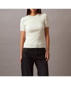【カルバンクライン/Calvin Klein】の【公式ショップ】 カルバンクライン コットンリブショートスリーブプルオーバー Calvin Klein Jeans 47B361G 人気、トレンドファッション・服の通販 founy(ファニー) ファッション Fashion レディースファッション Fashion for Women トップス・カットソー Cut & Sew Tops カジュアルプルオーバー・ニットトップス Pullovers & Knit Tops / Casual Pullovers ショート Short, Short Length シンプル Simple, Minimal ジーンズ Jeans, Denim Pants スリム Slim, Slim Fit スリーブ Sleeve, Long Sleeve / Short Sleeve モダン Modern, Contemporary ワンポイント One Point, Statement Accent thumbnail Tofu|ID: prp329100004718971 ipo3291000000034099564