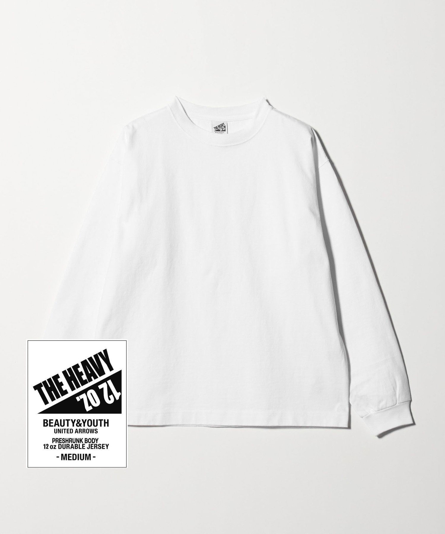 【ビューティ&ユース ユナイテッドアローズ/BEAUTY&YOUTH / UNITED ARROWS / MEN】の12oz ヘビーウェイト クルーネック カットソー インテリア・キッズ・メンズ・レディースファッション・服の通販 founy(ファニー) 　ファッション　Fashion　メンズファッション　Fashion for Men　トップス・カットソー　Cut & Sew Tops　アメリカン　American Style　カットソー　Cut and Sewn Top　シンプル　Simple, Minimal　スラックス　Slacks, Dress Pants　定番　Standard, Basic Item　人気　Popular, Best Seller　ファブリック　Fabric, Textile　ラウンド　Round, Round Neck　リラックス　Relax, Relaxed Fit　WHITE|ID: prp329100004719178 ipo3291000000034101332