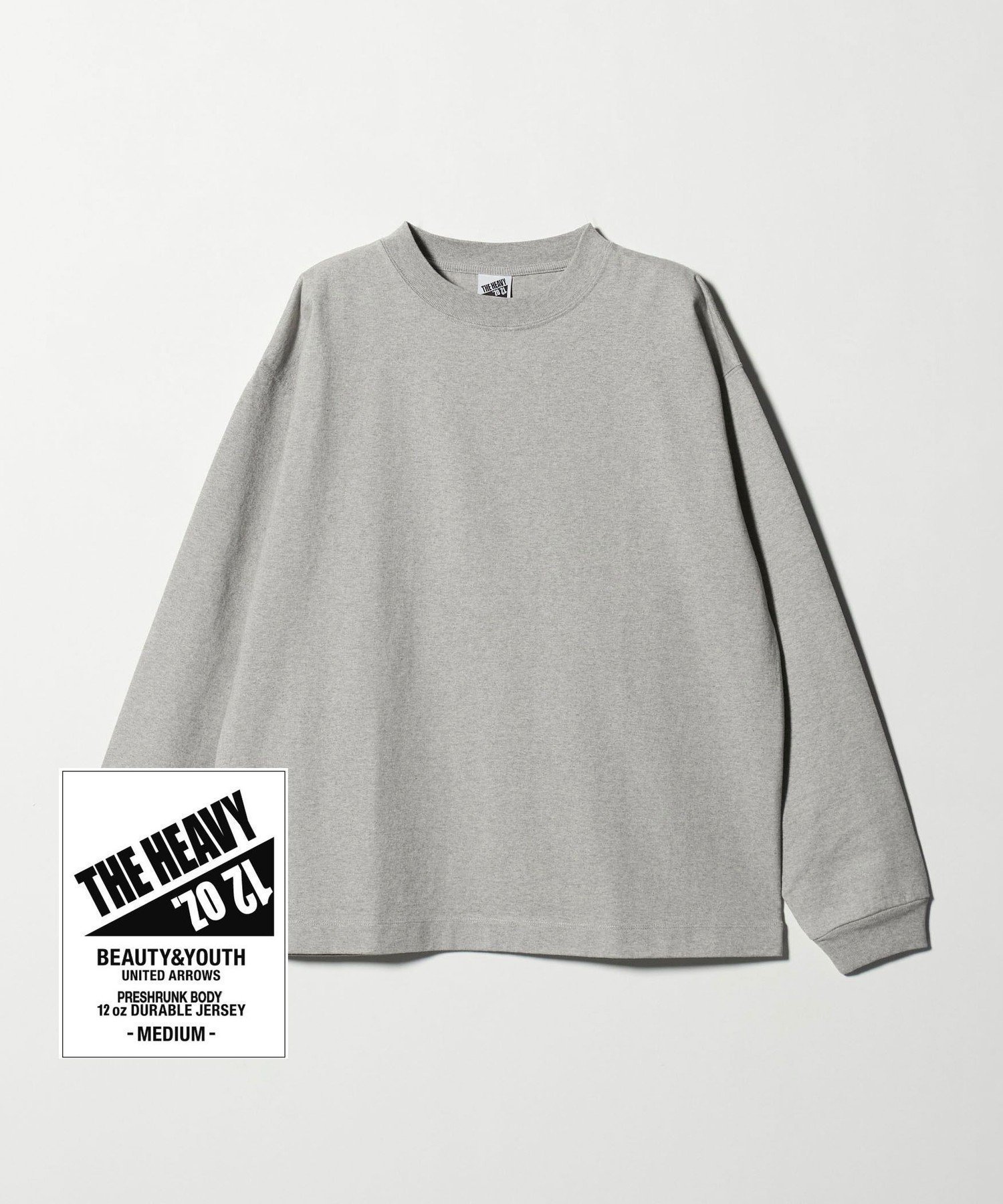 【ビューティ&ユース ユナイテッドアローズ/BEAUTY&YOUTH / UNITED ARROWS / MEN】の12oz ヘビーウェイト クルーネック カットソー インテリア・キッズ・メンズ・レディースファッション・服の通販 founy(ファニー) 　ファッション　Fashion　メンズファッション　Fashion for Men　トップス・カットソー　Cut & Sew Tops　アメリカン　American Style　カットソー　Cut and Sewn Top　シンプル　Simple, Minimal　スラックス　Slacks, Dress Pants　定番　Standard, Basic Item　人気　Popular, Best Seller　ファブリック　Fabric, Textile　ラウンド　Round, Round Neck　リラックス　Relax, Relaxed Fit　MD.GRAY|ID: prp329100004719178 ipo3291000000034101333