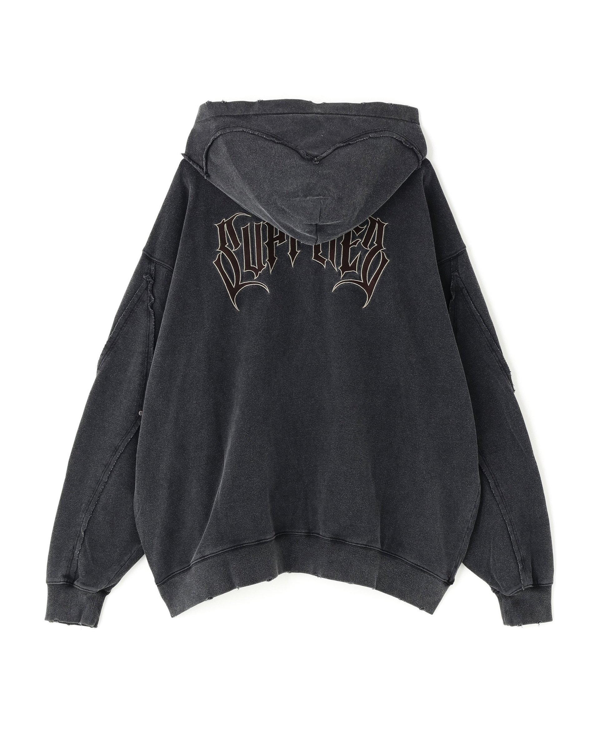 【エルエイチピー/LHP / MEN】のSUPPLIER/サプライヤー/SWITCHING PIERCED HOODIE インテリア・キッズ・メンズ・レディースファッション・服の通販 founy(ファニー) 　ファッション　Fashion　メンズファッション　Fashion for Men　ウォッシュ　Washed Finish　ダメージ　Distressed, Destroyed　ポケット　Pocket, Pocket Detail　ラウンド　Round, Round Neck　ルーズ　Loose, Oversized　ヴィンテージ　Vintage Style　今季　This Season, Current Season　ブラック|ID: prp329100004719223 ipo3291000000034101588