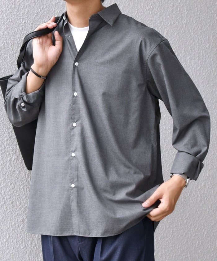【シップス/SHIPS / MEN】のSHIPS any LIM BLESS ソリッド/ストライプ レギュラーカラー シャツ(セットアップ対応) インテリア・キッズ・メンズ・レディースファッション・服の通販 founy(ファニー) https://founy.com/ ファッション Fashion メンズファッション Fashion for Men セットアップ Matching Sets インナー Innerwear 洗える Machine Washable シンプル Simple, Minimal ジャケット Jacket, Outerwear ストライプ Stripe, Striped Pattern セットアップ Set-Up, Coordinated Outfit リラックス Relax, Relaxed Fit レギュラー Regular, Standard Fit エレガント 上品 Elegant ビジネス 仕事 通勤 Business / Work / Commuting |ID: prp329100004719249 ipo3291000000034101812