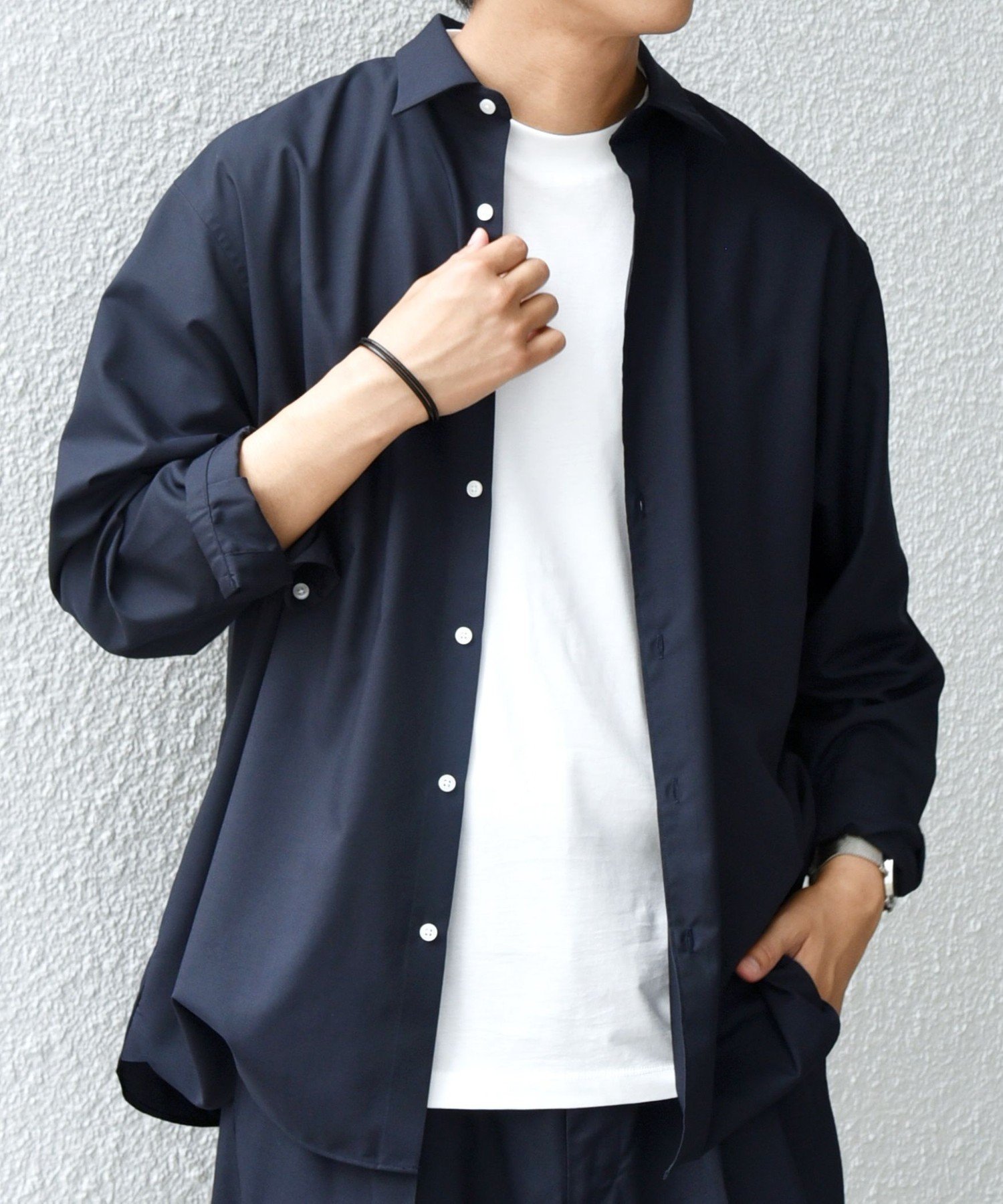 【シップス/SHIPS / MEN】のSHIPS any LIM BLESS ソリッド/ストライプ レギュラーカラー シャツ(セットアップ対応) インテリア・キッズ・メンズ・レディースファッション・服の通販 founy(ファニー) 　ファッション　Fashion　メンズファッション　Fashion for Men　セットアップ　Matching Sets　インナー　Innerwear　洗える　Machine Washable　シンプル　Simple, Minimal　ジャケット　Jacket, Outerwear　ストライプ　Stripe, Striped Pattern　セットアップ　Set-Up, Coordinated Outfit　リラックス　Relax, Relaxed Fit　レギュラー　Regular, Standard Fit　エレガント 上品　Elegant　ビジネス 仕事 通勤　Business / Work / Commuting　ネイビー|ID: prp329100004719249 ipo3291000000034101816