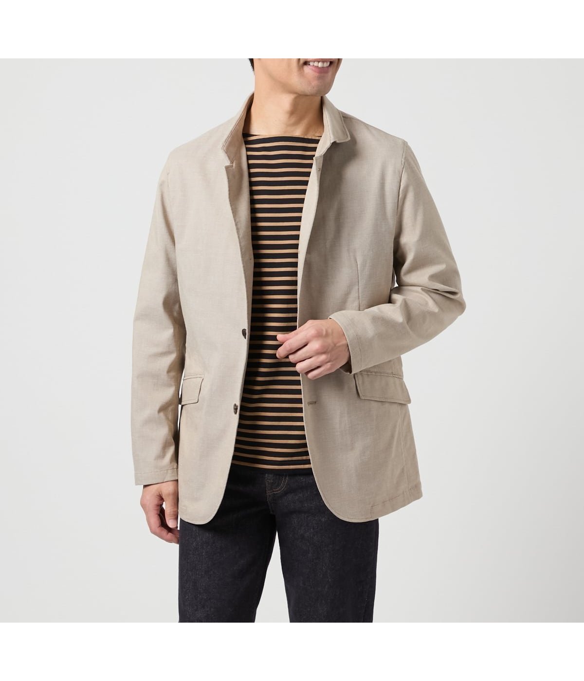【ニューヨーカー/NEWYORKER / MEN】の【吸水速乾・ストレッチ・ウォッシャブル】COOL COMFORT コットンリネン ピンヘッド コンバーチブルアウター(セットアップ対応) インテリア・キッズ・メンズ・レディースファッション・服の通販 founy(ファニー) 　ファッション　Fashion　メンズファッション　Fashion for Men　アウター　Men's Coats Outerwear　春　Spring　カットソー　Cut and Sewn Top　吸水　Absorbent, Quick-Dry　ジャケット　Jacket, Outerwear　スタイリッシュ　Stylish, Fashionable　セットアップ　Set-Up, Coordinated Outfit　定番　Standard, Basic Item　ミックス　Mix, Mixed Style　無地　Plain, Solid Color　リネン　Linen, Linen Fabric　ワイヤー　Wire, Wired Bra　S/S・春夏　SS, Spring/Summer, Warm Season　おすすめ　Recommended / Our Picks　夏　Summer　ベージュ|ID: prp329100004719280 ipo3291000000034102030